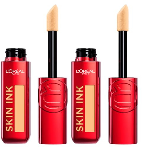 L'Oréal Paris Foundation Concealer 2in1 Skin Ink Semipermanent 48h Medium Warm 260 Finish Matte No Transfer Textur Leicht - 2 Flaschen à 15 ml