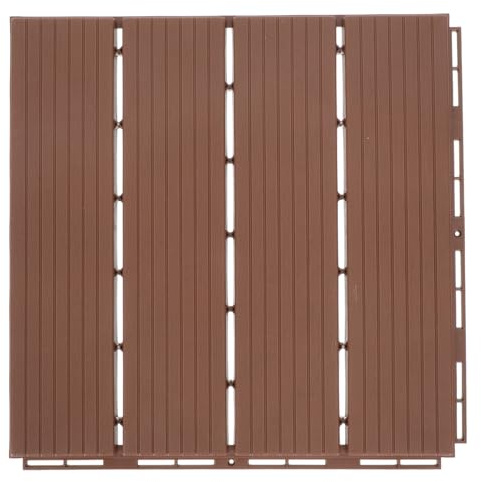 STAHAD Pavimenti da Esterno in Legno-plastica Resistente all Acqua per Giardino e Balcone Piastrelle Splicing Facili da Installare Pavimento Decorativo Antimacchia e Durevole per