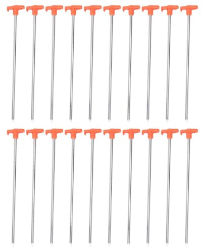 20 Stück Zeltheringe Sturmsicher Camping,25 cm Drehbare Zeltheringe,Heringe Erdnägel Stabil,Camping Heringe Schrauben,Zeltzubehör, Lange & Robuste Erdnägel für Harten Boden,Wald, Wiesen, Gras