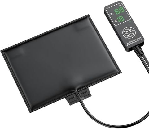 Värmematta för ödlor – växtodlingstillbehör med timer | eremitkräftor, värmematta – för ödla, geckos, landsköldpaddor, terrarier, inhägnad, djurhållare, tillbehör, värmematta