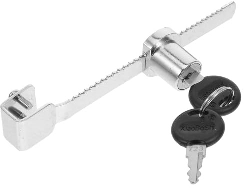 MAGICLULU Serrure à Cliquet pour Porte Coulissante en Verre, Verrou de Sécurité en Alliage de Zinc, Petit Modèle, Serrure Antivol pour Congélateur à Glace, Usage Commercial en Vitrine