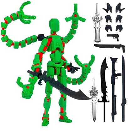 Générique Figurine Ț13 - Figurine Action Impression 3D | Modèle Articulé T-13 Articulations avec Accessoires - Objet Collection Résine | Décoration Bureau Cadeau