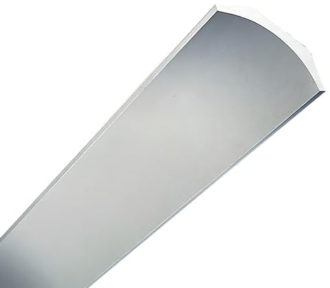 Plaster Coving, 127mm x 3m Decorative Cornice Moulding, Paint-Ready Ceiling Trim with Defined Edges, Easy Fit White Coving for Living Room & Bedroom