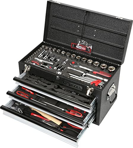 KS Tools 918.0100 1/4+1/2 CHROMEplus Universal-Werkzeug-Satz, 99-tlg. GEAR, 4042146120910 | GEAR, 99 Teile, Flank Traction