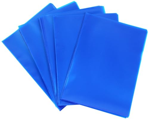 Sichthüllen A4 PP 120my blau transparent genarbt Daumenaussparung 100 Stk | 0,12 mm starke PP‑Folie, fotoechte Qualität und schnelle Entnahme durch präzise Daumenaussparung