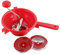 Fackelmann 42408 Moulin à purée avec 3 Paniers Plastique/INOX Rouge/Argent 32 x 20 cm