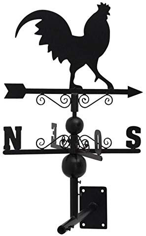 Girouette Coq en Fer forgé avec arabesques