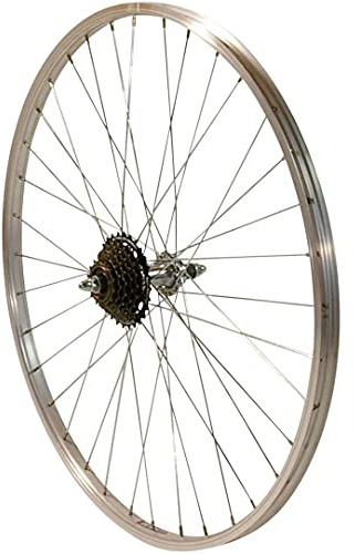 Redondo 26 Zoll Hinterrad Laufrad 26 Kasten Felge + 7-Fach Shimano Kranz Silber
