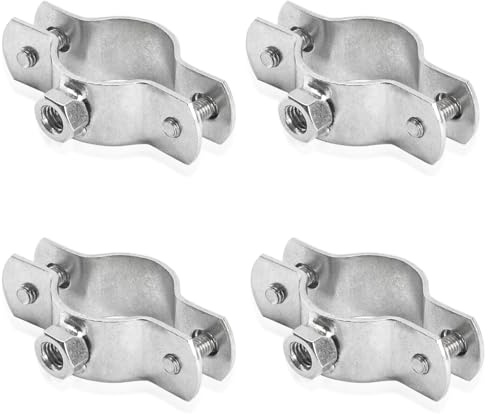PRIOstahl® Rohrschellen aus Edelstahl V2A f. Stockschrauben - Rohrhalter Rohrbefestigung Rohr (3/4 Zoll, 25-31mm, 4 Stück)