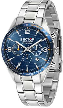 Sector Orologio sportivo No Limits R3273616003, Argento, Cronografo