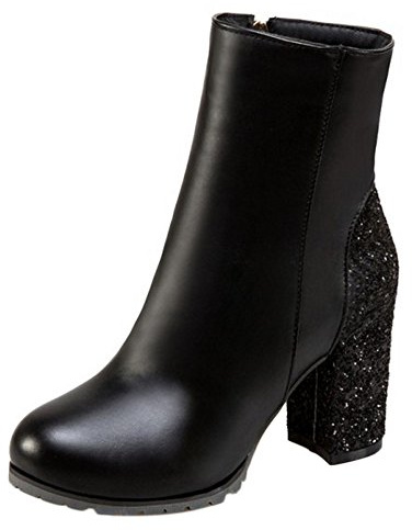 CuteHeels Bottes à talon bloc pour femme