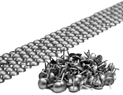 artapisserie.fr 5 Mètres Bandes de clous Tapissier Aluminium Brossé Ø11mm