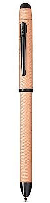 Cross Tech 3+ Multifunktionsschreibgerät (Geschenkbox, Drehbleistift, Kugelschreiber, Radierer/Stylus Kappe) Gebürstetes Rosegold PVD
