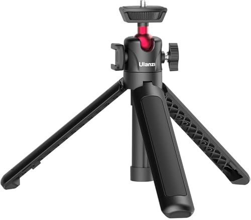 MT-16 Ausziehbares Selfie-Stick-Stativ, ULANZI Mini-Smartphone-Stativ, 4 Ebenen, 45 cm, mit Mini-Kugelkopf und Kaltschuh-Halterung, kompakt für Vlogging-Smartphones, iPhone, Samsung und Sony, Canon