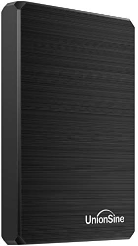 UnionSine Ultra Slim Disco Duro Externo Portátil 2.5 500GB, USB3.0 SATA HDD Almacenamiento para PC, Mac, MacBook, Chromebook, Xbox, PS4 (Color Negro)
