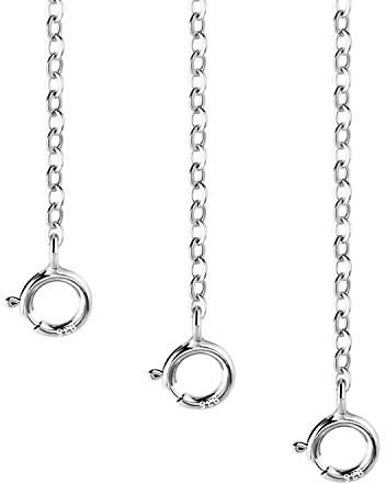 14K Gold Necklace Extenders 925 Sterling Silver Chain Extension Necklace Bracelet Anklet Extender for Jewelry Making (1 2 3 inch), Silver Sterling Silver gold plated