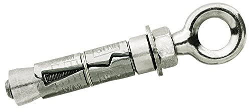 M6 M8 M10 M12 HEAVY DUTY MASONRY EYE BOLT SHIELD ANCHOR RAWLBOLT FIXINGS ZINC (M6)