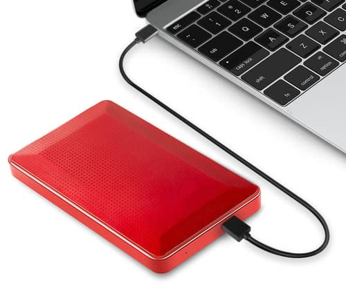 Disque dur externe portable 2,5 2 To / 1 To / 500 Go/120 Go USB 3.0 HDD de sauvegarde pour PC, ordinateur de bureau, ordinateur portable, fenêtre, MacBook, Xbox One, PS4 (500 Go, rouge)