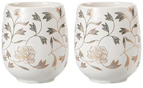 2 Stücke Chinesische Kung Fu Teetasse 180ml Keramik Japanische Sake Tassen Becher Keramiktasse Porzellan Teebecher Teeschalen Trinkbecher Teeservice für Zuhause Restaurant Kungfu Tee Geschenke