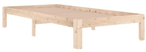 vidaXL Sängram massivt trä 90x190 cm, träsängram, sängram i trä, sovrumsmöbler, träsängramar, sängramar i trä, säng, sängar, träsäng, träsängar