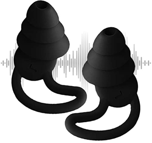 Ohrstöpsel Zum, Geräuschreduzierung Ohrstöpsel, Gehörschutzstöpsel 40dB Zum Lärm Reduktion, Wiederverwendbare Waschbare Silikon Ohrenstöpsel Gegen Schnarchen, Für,Schwimmen, Schwarz