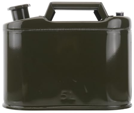 CIYODO 1 Pc Tanque Gasolina Lata De 5l Lata De Combustible Bidón Metálico Lata De Queroseno Lata De Gas De Respaldo con Asa Líquido Metal Motocicleta Planchar