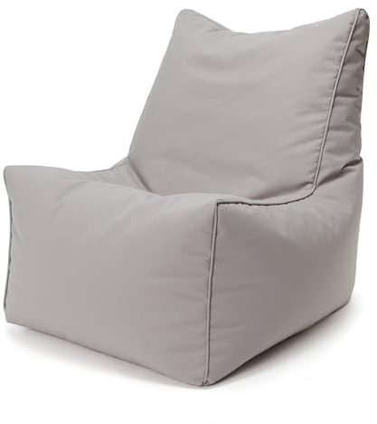 Ecopuf Pouf de siège Solid Outdoor – Fauteuil de Relaxation Confortable et résistant aux intempéries pour l'intérieur et l'extérieur – Pouf rempli d'EPS pour Enfants et Adultes