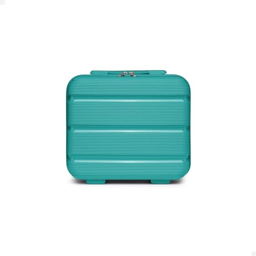 KONO Kosmetikkoffer Hartschale Damen Mädchen Klein Beautycase Handgepäck Kabinengepäck (Türkis Grün)