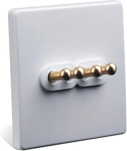 interruptor de pared retro,interruptor de luz de p Interruptor de pared manual de 86 tipos, interruptor oculto hecho a mano, interruptor de hogar, interruptor de luz de palanca de control dual abierto
