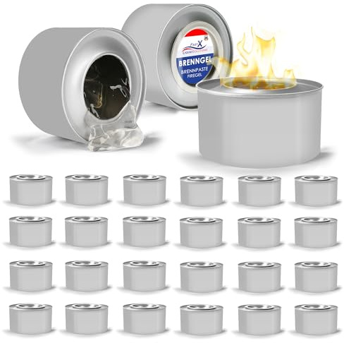 FASTX LIQUIDSOLUTIONS Fast X Brennpaste 24x200g – Langlebige, Sichere Wärmequelle, Geruchsfrei, für Gastronomie, Catering, Chafing Dishes