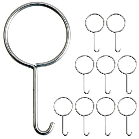 DOITOOL Stainless Steel Shower Drain Lifting Hooks Drain Grate Puller Tool for Bathroom Cover Removal Ergonomic Grip Lightweight 10 Pack