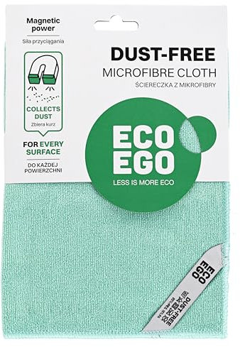 Eco Ego Mikrofasertuch Reinigungstuch Putztuch Microfasertuch Putzlappen Staubtuch Trockentuch Für Küche Bad Wohnzimmer Dust-Free Türkis 35 x 35 cm 1 St.