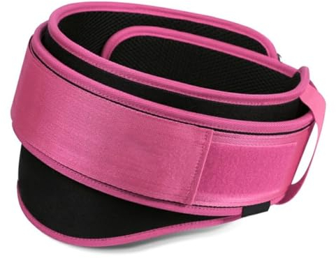 LISHAOHU Gewichthebergürtel mit Klettverschluss, Trainingsgürtel for Männer, verstärkter Taillenschutz, dreieckige mechanische Rückenform, geeignet for hochintensives Krafttraining.(Pink,M)