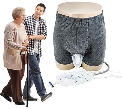 BEOTAY 50 To 76CM, Colector Urinario 500ML,Botellas para Orinar Hombre,Pantalones Portátiles para Incontinencia Reutilizable,Bolsa De Orina para Hombres,Silicona