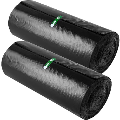 VAKOWOO 150L Bin Bags, 40 Count Wheelie Bin Liners, Refuse Sacks, Black | Large Rubbish Dustbin Bags, fit Standard 150 Litre Wheelie Bins, for Every Day Use, Kitchen, Office, 90 cm X 110 cm