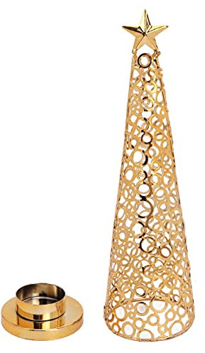 Weihnachtsbaum-Kerzenhalter, Metall-Duftkerzenständer, baumförmige Spitzkerzenhalter für Wohnzimmer, Küche, Tischdekoration, Kamindekoration