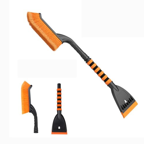DCSNXZF Grattoir à Glace et Brosse à Neige pour Audi S6 2006-2012, Détachable Voiture Brosse à Neige Gratte Glace et Givre Accessoire,A-Orange