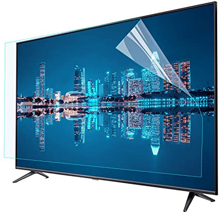 Protection d'écran de télévision， Film antireflet 32-75 pouces, anti-lumière bleue//film de protection anti-rayures for LCD, LED, OLED et QLED 4K HDTV(50(1095 * 616mm))