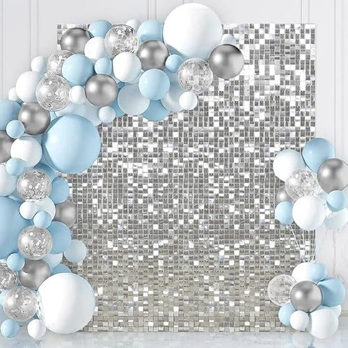 NEU SPARPACK Spiegel-Deko-Platte, 30x30cm, silber, 9 Stück