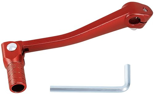 Tunejoy Levier de Vitesses de Moto Selecteur de Vitesse Pliant en Aluminium pour Motocross ATV Pit Bike Motocross 4 Stroke 50cc 70cc 90cc 150x52mm Rouge