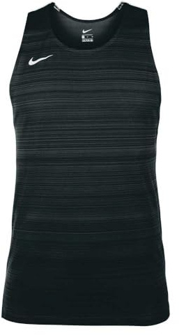 NIKE NT0300-010 Mens Stock Dry Miler Singlet Herrlinne Svart/Vit Storlek 2XL, Svart/vit, XXL