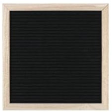 BOJHGO Felt Board Photo Wall 3pcs 10x10 Inch Letterboard Letters Felt Letter Board Corkboard Home Decor Oak Wood Message Boards Convey Information(Black)