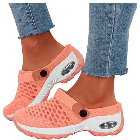 Generico Ciabatte Ortopediche Donna Estive Scarpe Ortopediche Donna Estive con Cuscino d'Aria Morbido Comodo Pantofole in Rete Traspirante Antiscivolo a Punta Chiusa da Spiaggia 2025