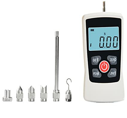 Misuratore di forza digitale AMF NM KG LB OZ Misuratore di forza digitale a quattro unità Misuratore di forza push pull Dinamometro digitale a mano Dinamometro con impugnatura a schermo LCD per labora