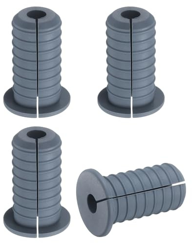 sourcing map 4 occhielli da parete da 19 mm, in silicone antiscivolo, passacavi per cavi Ethernet, grigio