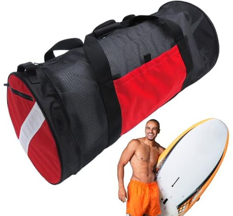 Borsa subacquea in rete, borsa per immersioni, attrezzatura da snorkeling, grandi borse da spiaggia 78 l, borsa per attrezzatura da snorkeling per immersioni e snorkeling