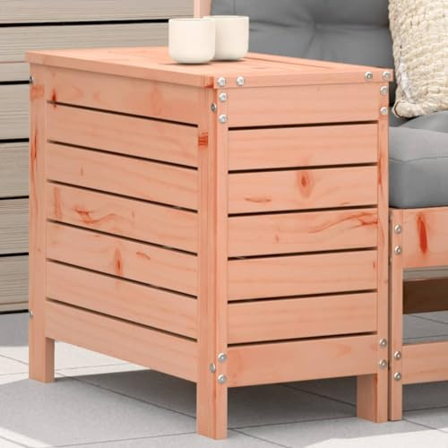 HaoChrymec Gartenhocker aus Massivholz Douglasie, Vielseitig Einsetzbar, Latten-Design, Hocker Outdoor, Fußhocker Outdoor, Camping Hocker, 62x31.5x52 cm