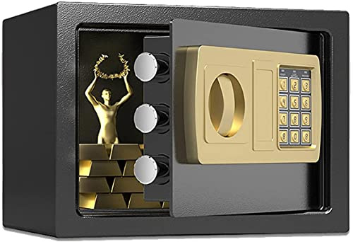 CLSDRZC Feuerfeste wasserdichte Digitale Tastatur, programmierbare elektronische Tastatur, Geld für Heimbüro, Hotel, Geschäft, Schmuck, Bargeldnutzung, Rosa für Heimbüro, Bargeldnutzung STO (Schwarz)
