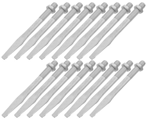 Yardenfun Chiodi da Muro in Ferro M8 X 10 CM Set da 20 Pezzi Morsetti di Fissaggio per Tubi da Costruzione Chiodi Stabilizzatori Resistenti per Installazione Tubi a Parete e Supporto