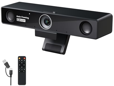 NEARITY V30S - Cámara de videoconferencia 4K con micrófono, zoom digital de 120° FOV/3X, cámara web todo en uno, micrófonos duales, sistema de videoconferencia para reuniones de negocios/pizarra